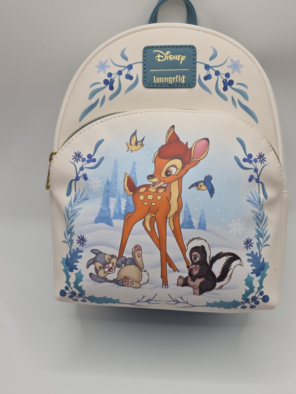Loungefly Disney Bambi Cream and Blue Mini Backpack